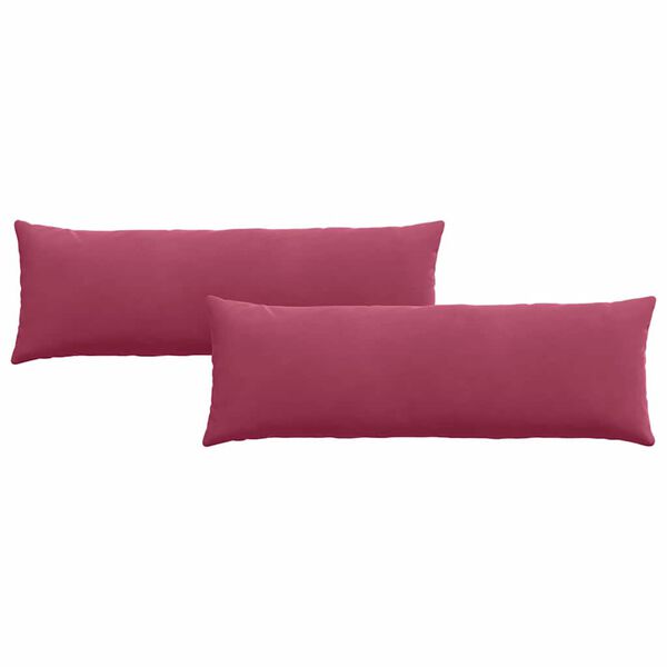 vidaXL Sofa Pillows 2 pcs Wine Red 120 x 40 cm Corduroy Fabric