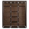 vidaXL Wardrobe with Compartments and Rods Brown 150x45x175 cm Fabric