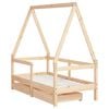 vidaXL Kids Bed Frame with Drawers 70x140 cm Solid Wood Pine