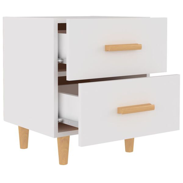 vidaXL Bed Cabinets 2 pcs White 40x35x47.5 cm
