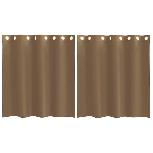 vidaXL Voile Curtains with Grommets 2 pcs Light Brown