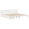 vidaXL Bed Frame without Mattress White 200x200 cm Solid Wood Pine