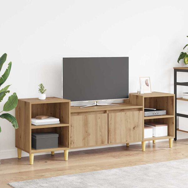 vidaXL TV Cabinet Artisan Oak 160 x 35 x 55 cm Engineered Wood