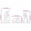 vidaXL Lighted Nativity Scene Multicolour 112 x 72 cm PVC