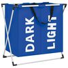 vidaXL 2-Section Laundry Sorter Blue