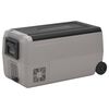 vidaXL Cool Box with Wheel and Handle Black & Grey 50 L PP & PE