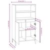 vidaXL Highboard Smoked Oak 60x36x110 cm Engineered Wood