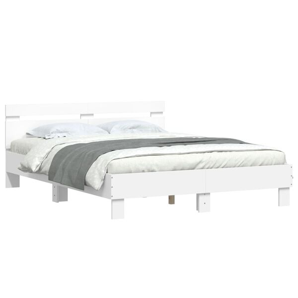 vidaXL Bed Frame without Mattress White 140x200 cm