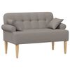 vidaXL Loveseat with Button Tufted Taupe 120 x 65 x 79 cm Fabric
