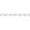 vidaXL Garden Fence with Spear Top Steel 1070x100 cm Black