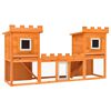 vidaXL Rabbit Hutch | Brown | Pine wood | Large | Modular | Rabbit Hutch