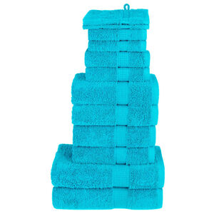 vidaXL 12 Piece Premium Towel Set SOLUND Turquoise 600 gsm