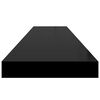 vidaXL Floating Wall Shelf High Gloss Black 120x23.5x3.8 cm MDF
