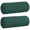 vidaXL Bolster Pillows 2 pcs Dark Green Ø 25 x 70 cm Fabric
