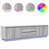 vidaXL TV Cabinet with LED Lights Grey Sonoma 193.5x41x50 cm