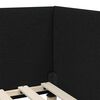 vidaXL Corner Bed Frame with Headboard Black 100 cm x 200 cm Velvet
