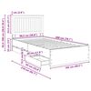 vidaXL Bed Frame with Drawer Brown Oak 100 x 200 cm Engineer Wood