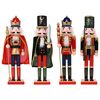 vidaXL Christmas Nutcracker TURKU 4 pcs Red and Black 38 cm
