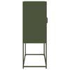 vidaXL Highboard Olive Green 68x39x107 cm Steel