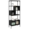 vidaXL Bookcase Black Oak 76 x 33 x 188.5 cm Engineered Wood
