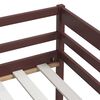 vidaXL Bed Frame without Mattress Dark Brown Solid Pinewood 90x200 cm