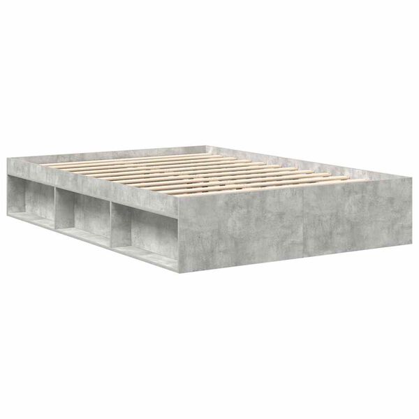 vidaXL Bed Frame without Mattress Concrete Grey 120x190 cm Small Double Small Double