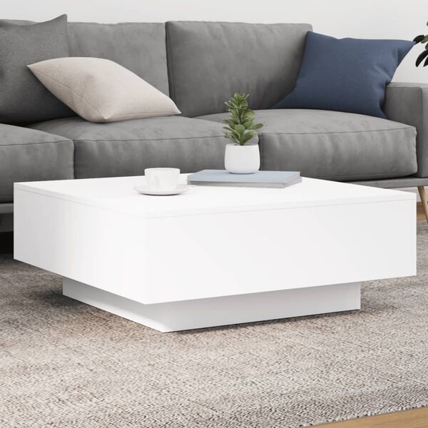 vidaXL Coffee Table White 80x80x31 cm Engineered Wood