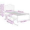 vidaXL Bed Frame with Drawer Grey Sonoma 90 x 190 cm Engineered Wood