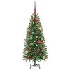 vidaXL Artificial Christmas Tree with 150 LEDs Green 120 cm PE and PVC