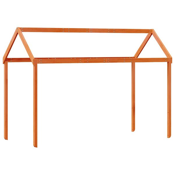 vidaXL Kids' Bed Roof Wax Brown 207x95.5x159 cm Solid Wood Pine