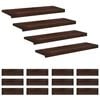 vidaXL Stair Treads 16 pcs 80 x 25 x 2 cm Dark Brown Solid Beech Wood