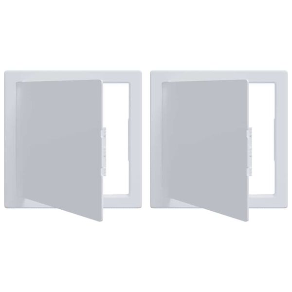 vidaXL Access Panels 2 pcs White 20 x 20 cm ABS Plastic