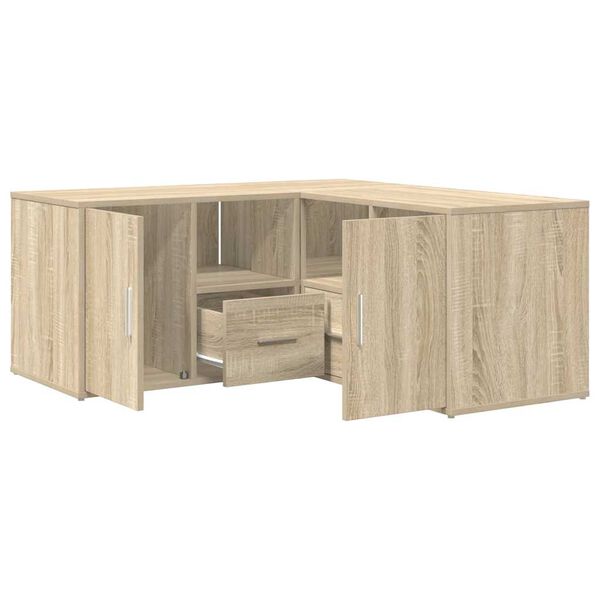 vidaXL Corner Cabinet Sonoma Oak 160x40x45 cm Engineered Wood