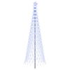 vidaXL LED Christmas Tree 300 cm 350 LEDs Blue Steel Black