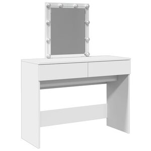 vidaXL Dressing Table with LED White 100x40x130 cm