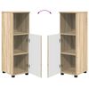 vidaXL Bathroom Furniture Set 4 pcs Sonoma Oak Engineered wood & Metal