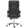 vidaXL Massage Reclining Office Chair Black Faux Leather