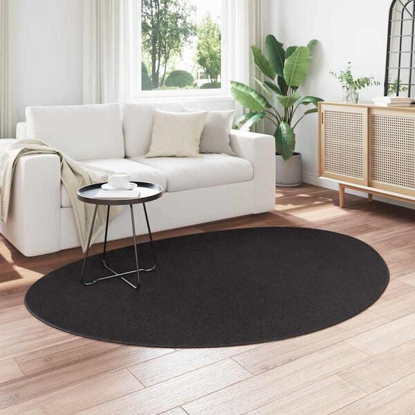 vidaXL Carpet Folding HUARTE Black 140 x 200 cm Polyester