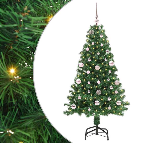 vidaXL Artificial Christmas Tree with 150 LEDs with Stand Green 150 cm