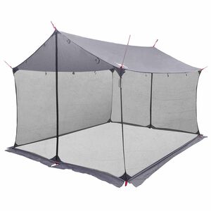 vidaXL Camping Tarp with Mesh Walls Grey and Orange 340 x 260 x 220 cm
