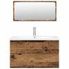 vidaXL 3 Piece Bathroom Furniture Set Old Wood Engineered Wood