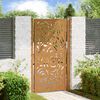 vidaXL Garden Gate 100x175 cm Weathering Steel Flame Design