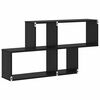 vidaXL Wall Shelf with Shelf Wall-mounted Black Engineered Wood