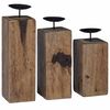 vidaXL Candle Holder 3 pcs Natural Solid Reclaim wood