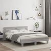 vidaXL Bed Frame with LED without Mattress Grey Sonoma 150x200 cm King Size
