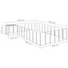 vidaXL Dog Kennel Silver 19.36 m&sup2; Steel