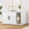 vidaXL Cat House Gloss White 85 x 55 x 50 cm Engineered Wood