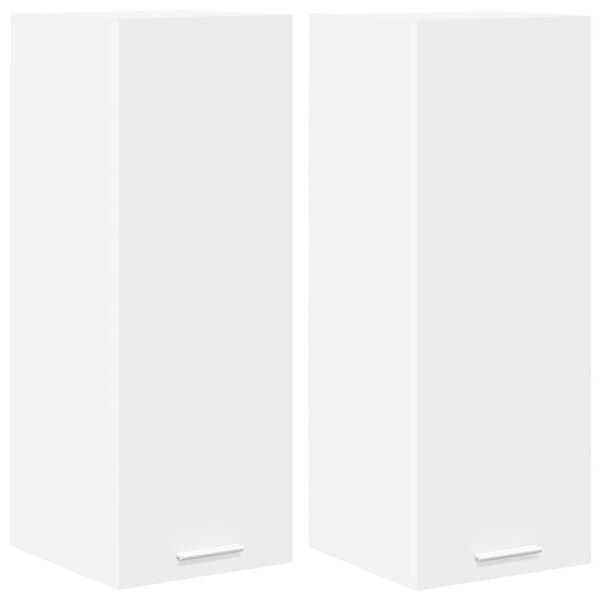 vidaXL Hanging Cabinet 2 pcs White 30 x 31 x 80 cm Engineered Wood
