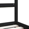 vidaXL Kids Bed Frame Black 80x160 cm Solid Wood Pine