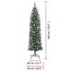 vidaXL Artificial Slim Christmas Tree with Stand 180 cm PVC